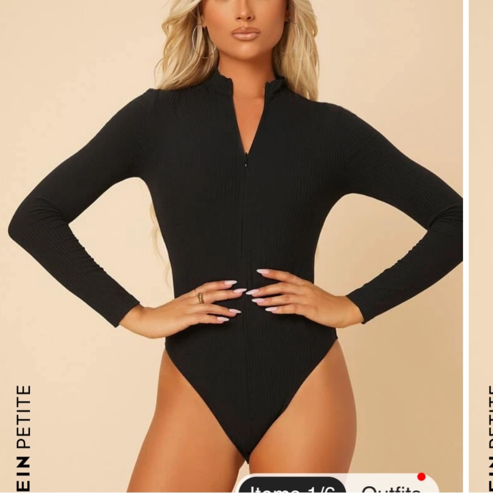 Two Black Shein Bodysuits